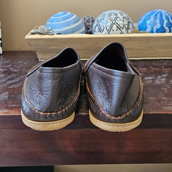 Otisopse Men's Soft Leather Casual Loafers, Brown, Sz 12 (may run small) - Picture 5 of 16